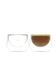 Buy Kruve Imagine double walled cappuccino glasses-200ml in UAE