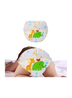 Buy Baby Diapers Cotton and Reusable Baby Washable Cloth Diaper Nappies, Baby Training Pants, Ideal for Toddlers and Children (Zoo) in Egypt