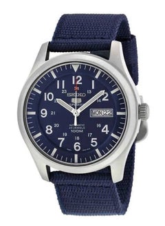 اشتري 5 ports Automatic Blue Dial Nylon Strap Men's Watch SNZG11K1 في الامارات