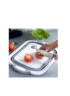 Buy Foldable kitchen Cutting Board and Basket for Washing and Storing Vegetables and Fruits with Water Drainage Hole in Egypt