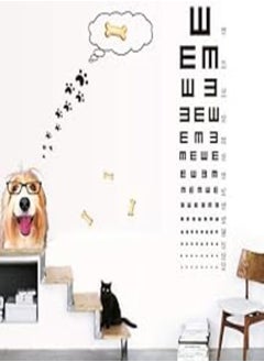 Buy Eye Chart Cute Dog Wall Sticker Kindergarten decorating eyesight wall stickers in Egypt