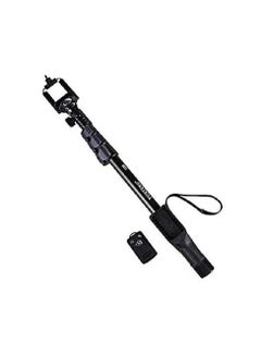 Buy Monopod Extendable Selfie Stick With Shutter Remote Control Black in UAE