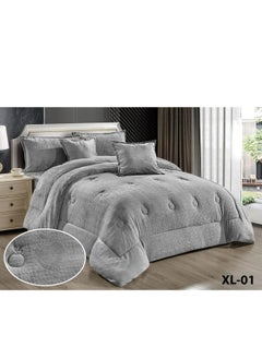 Buy Luxury Royal Bedspread 4 Pieces For Two People Winter Two Sides Velvet Side And Fur Side Size 170x220 cm in Saudi Arabia