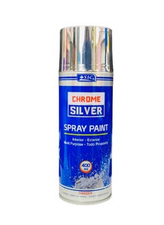 Buy Chrome Silver Spray Paint Interior-Exterior 400ML in UAE