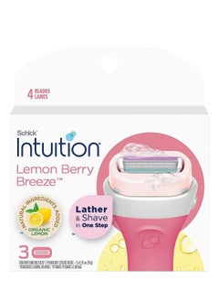 اشتري Intuition Lemon Renewing Moisture Women Razor Refill Cartridges, count(4Pack) في مصر