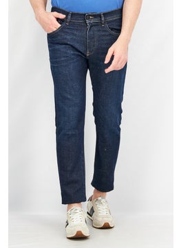 اشتري Men Slim Fit Dark Wash Stretchable Denim, Navy في الامارات