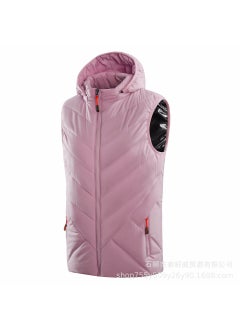 اشتري Winter Couples Heating Vest Hat-off Electric Heating Vest Intelligent Temperature Control Heating Vest Heating Clothes Jacket Women's pink في الامارات