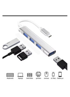 اشتري وصلة محول 4 في 1 من USB C تايب سي الى 3.0 USB يو اس بي منفذ قاعدة توزيع متعدد المنافذ كابل موزع سرعة عالية فائقة مزود ب 4 منافذ كيبل محطة إرساء الكمبيوتر و توصيل متوافق مع ايفون 15 ماك بوك برو اي و اي ماك كروم بوك ايباد ديل xps لينوفو ثينك باد جالاكسي شاومي هواوي في السعودية