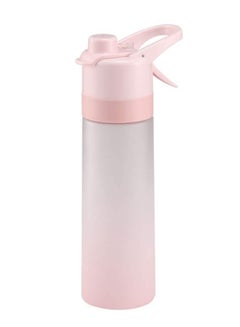 Buy Mist Spray Water Bottle, 650ml Sports Water Bottle Reusable Fitness Water Jug Multifunctional Spray Water Cup with Mist Hydration (Pink) in UAE