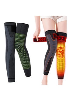 Buy Tourmaline Acupressure Self heating Shaping Knee Sleeve with Socks, Mugwort Tourmaline Acupressure Knee Self-Heating Knee Pads for Men and Women, L in Saudi Arabia