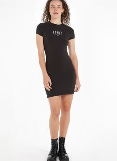 Buy Logo Detail Knitted Dress in Saudi Arabia