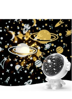 اشتري Astronaut Night Light for Kids - 360° Rotating Space Star Projector with 4 Color Modes & 3 Projections, Perfect  & Birthday Gifts for Children في السعودية