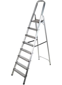 Buy 8 Steps Aluminum Anti Slip Steps Non-Slip Rubber Edge Guards Ladder in UAE