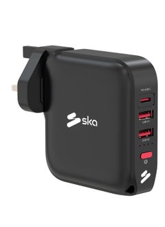 Buy SKA PC4310 3-IN-1 Travel Charger Mag Power Bank 10kMAH Black in UAE