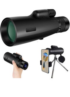 Buy Telescope Monocular Waterproof High Definition Telescope Spotting Scope Phone Photography Adapter For Bird Watching Scenery Black in UAE