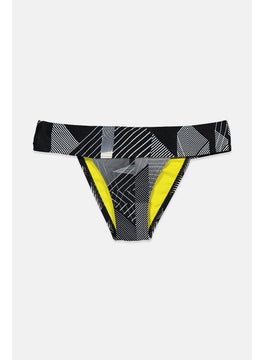 Buy Women All Over Print Bikini Bottom, Black Combo in Saudi Arabia