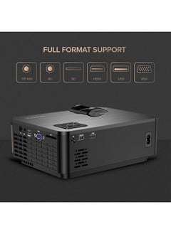 اشتري XIAOYA Outdoor Projector, HD Movie Projector Support 1080P, 4000 Lumens Home Theater Projector with HiFi Speaker, Compatible with HDMI, Fire Stick, USB (Black) في الامارات