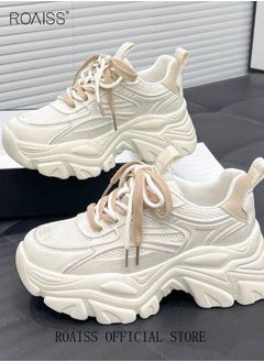 Buy Ladies Sports Shoes Casual Shoes Sports Breathable and Wear-Resistant Low-Top Sneakers Women's Fashion All-Match Platform Sneakers in Saudi Arabia