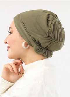 Buy Cotton Elastic Bonnet Green For Women in Egypt