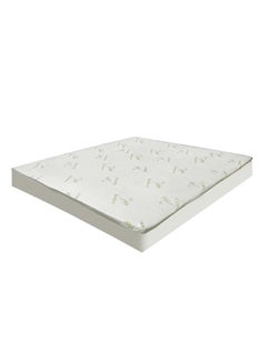 Buy Luxury Memory Foam Topper Polycotton  Support Mattress And Protector For Beds  L 200 X W 120 Cm  White in UAE