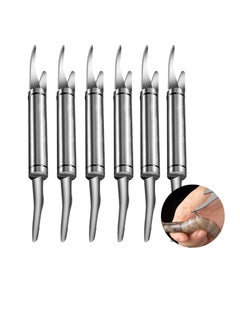 Buy Shrimp Line Fish Maw Knife, 5 in 1 Multifunctional Stainless Steel Peeler and Deveiner Tool, Scaler Remover, Double-headed Multipurpose Cleaner Knife for Home Kitchen, 6 Pcs in Saudi Arabia