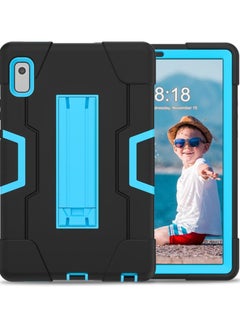 Buy Compatible with  Tab M9 9.0 inch (TB-310FU TB-310XU) Case 2023, Heavy Duty Rugged Kickstand Silicon Full-Body Hybrid Shockproof Drop Protection Cover for Kids (Black+Blue) in Saudi Arabia