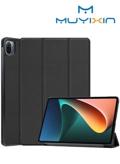 Buy Case For Xiaomi Pad 5/5 Pro, Premium PU Leather Case Flip Tablet Smart Magnetic Leather Case Bracket Case (Black) in UAE