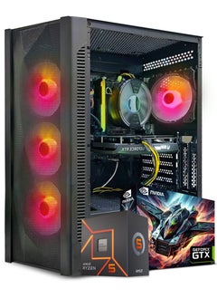 Buy Gaming PC, AMD Ryzen 5-3600,GTX 1650 , 16GB RAM, 1TB SSD, Air Cooler 120 mm,Window 11 Pro, Black Case in UAE