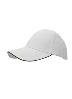 Buy Nenoush Plain Sandwich Baseball Cotton Classic and adjustable buckle closure Cap for Unisex White Green Sandwich in UAE