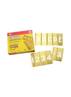 Buy Brass Interlocking Stencils L&N, 45 Piece Set 1/2" in UAE