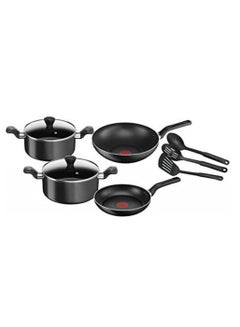 TEFAL Super Cook 12 pc set frypans 22/24 cm, stewpots 22/24/28 cm, wokpan  28 cm, spoon, slotted spoon, slotted spatula B243SC87