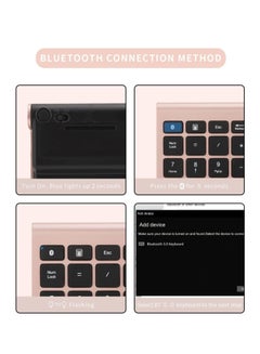 Buy Bluetooth Number Pad,Bluetooth 5.0 Wireless Number Pad with Shortcut Keys, 22 Keys Portable Financial Accounting Extensions 10 Keys for Laptop Desktop, PC, Pad,Notebook in UAE