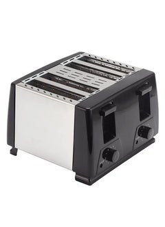 Buy Royalford QLT-318B 4 Slice Toaster Stainless Steel Design With Convenient Auto Pop-Up Shut-Off Advanced Anti-Clamping Function and User Friendly Stop Button in UAE