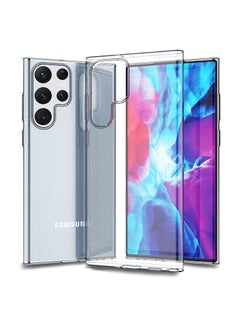 Buy Samsung Galaxy S22 Ultra Case Clear, 1.2 MM Thin Slim Fit Crystal Clear Transparent Anti-Scratch Flexible Soft TPU in UAE