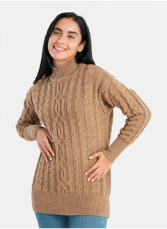 Buy Coffee Cable Knitted Pullover in Egypt