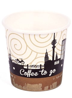 Buy [1000 Pcs] Paper Cups 4oz Printed - Hot Beverage Cup for Coffee, Tea, Gahwa & Water - Disposable - Durable. Printed in UAE