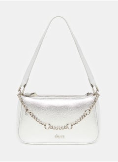 اشتري Zipper Closure Decorative Chain Shoulder Bag في مصر