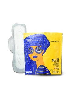 Buy Organic Cotton Heavy Flow Day Sanitary Pads I Rash Free Pads Cotton Soft Regular Sanitary Pads For Women - Pack of 10 in UAE