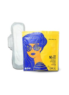 Buy Organic Cotton Heavy Flow Day Sanitary Pads I Rash Free Pads Cotton Soft Regular Sanitary Pads For Women - Pack of 10 in UAE