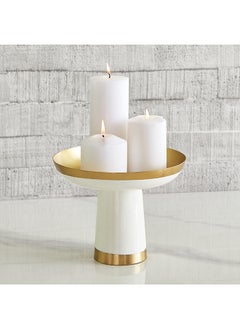 Buy Metal Pillar Candleholder 19.5 x 15.5 x 19.5 cm in UAE