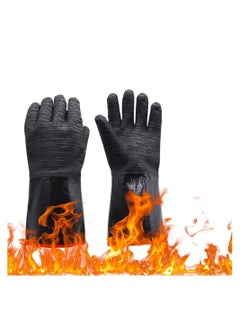 Buy Heat Resistant Gloves Long Sleeve Grill Waterproof Oil Splash Proof Steam Barbecue Proof Flame Retardant High Temperature Resistant Acid Base Corrosion Proof Gloves in Saudi Arabia
