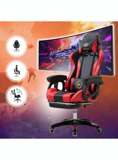 Buy High Back Ergonomic Adjustable Gaming Chair with Massage Function Adult Racing Style PU Leather Gaming Chair Computer Gaming Chair with Headrest and Lumbar Support in Saudi Arabia