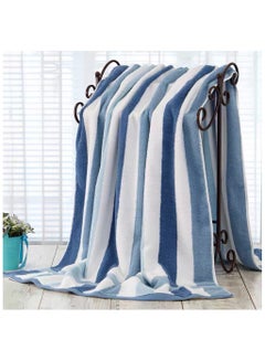 Buy Bath Towel Beach Towel Large Thick Cotton Bath Sheets  Swimming Pool Towels Absorbent 35x71 inch（90x180 cm） (Blue) in UAE