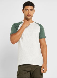 Buy Mens Crew Neck T-shirt With Contrast in Saudi Arabia