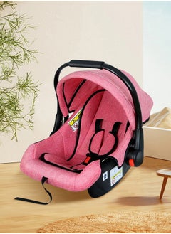 Buy Baby Car Seat With Full Body Support Cushion Carrier Cot And Adjustable Canopy in UAE