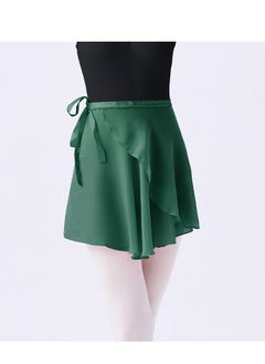 Buy Women Ballet Wrap Skirt Dark Green in Saudi Arabia