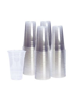 Buy Juice Cup 24 Ounce Clear Strong Disposable Ideal For Iced Coffee Smoothies Bubble Boba Tea Milkshakes Frozen Cocktails Water Sodas Juices Snacks Dessert and More 50 Pieces in UAE