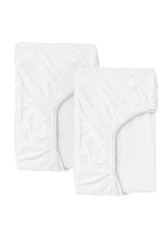 Buy Fitted Sheet For Cot, White, 60X120 Cm in Saudi Arabia