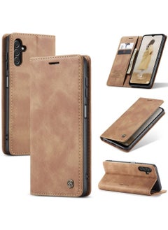 اشتري Phone Case Compatible with Samsung Galaxy A14 4G/5G with Card Holder High-end Retro Leather Shockproof Protective Wallet Case في السعودية