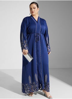 Buy Shimmer Detail Abaya With Sheila in Saudi Arabia